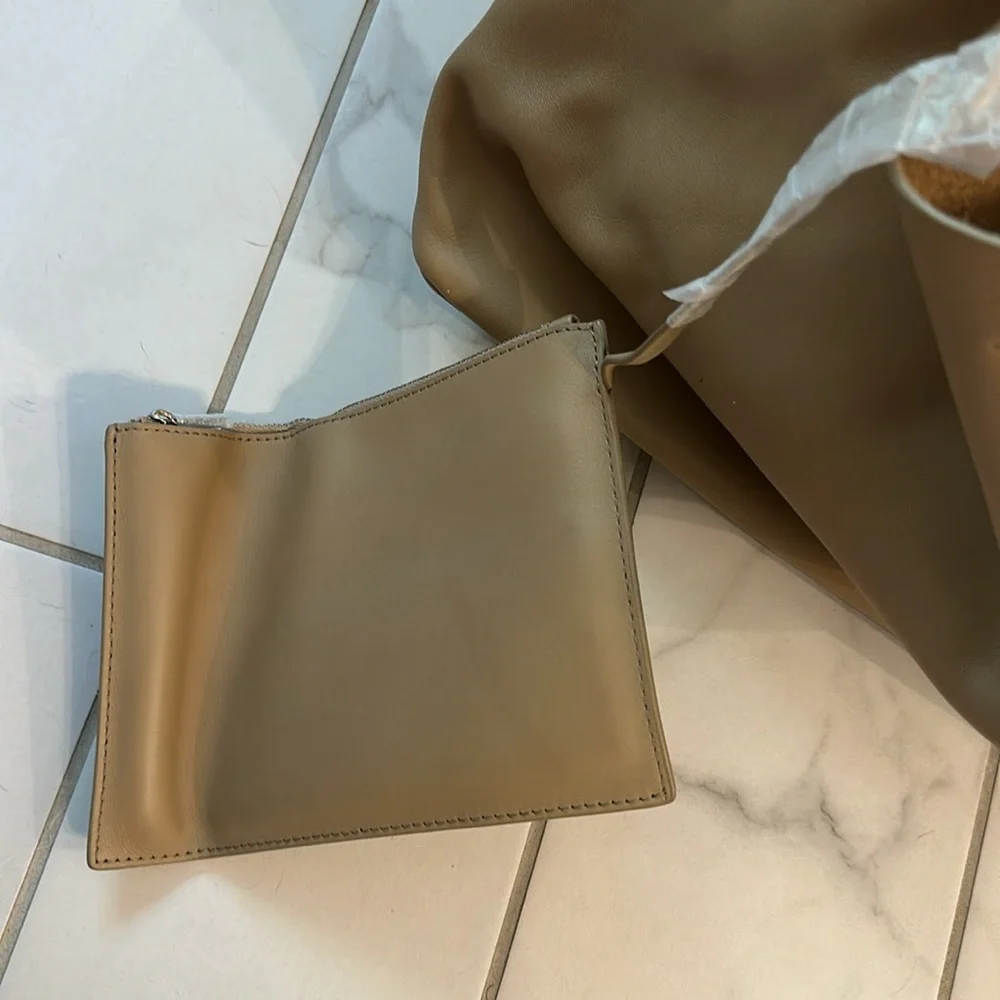 All Saints Elegant Tan Leather Tote Bag - Picture 5 of 8